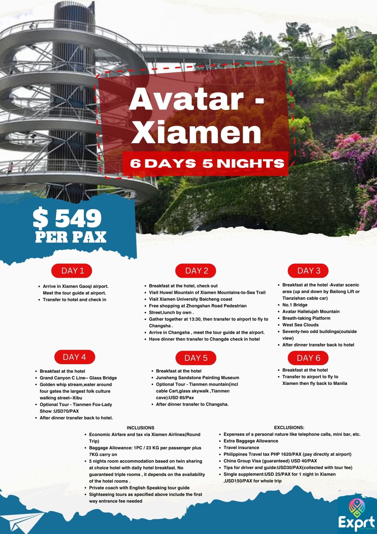 Avatar Xiamen Exp Tours